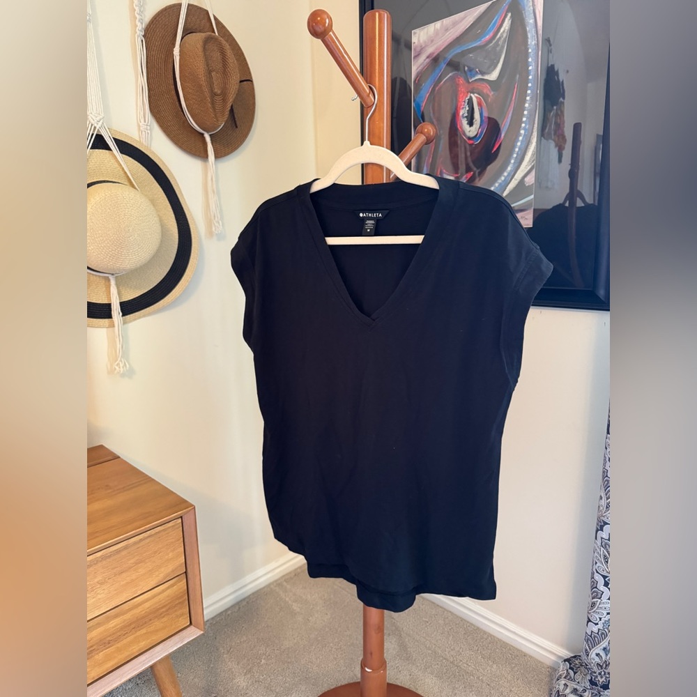Athleta Classic Oversized Black Shirt size medium